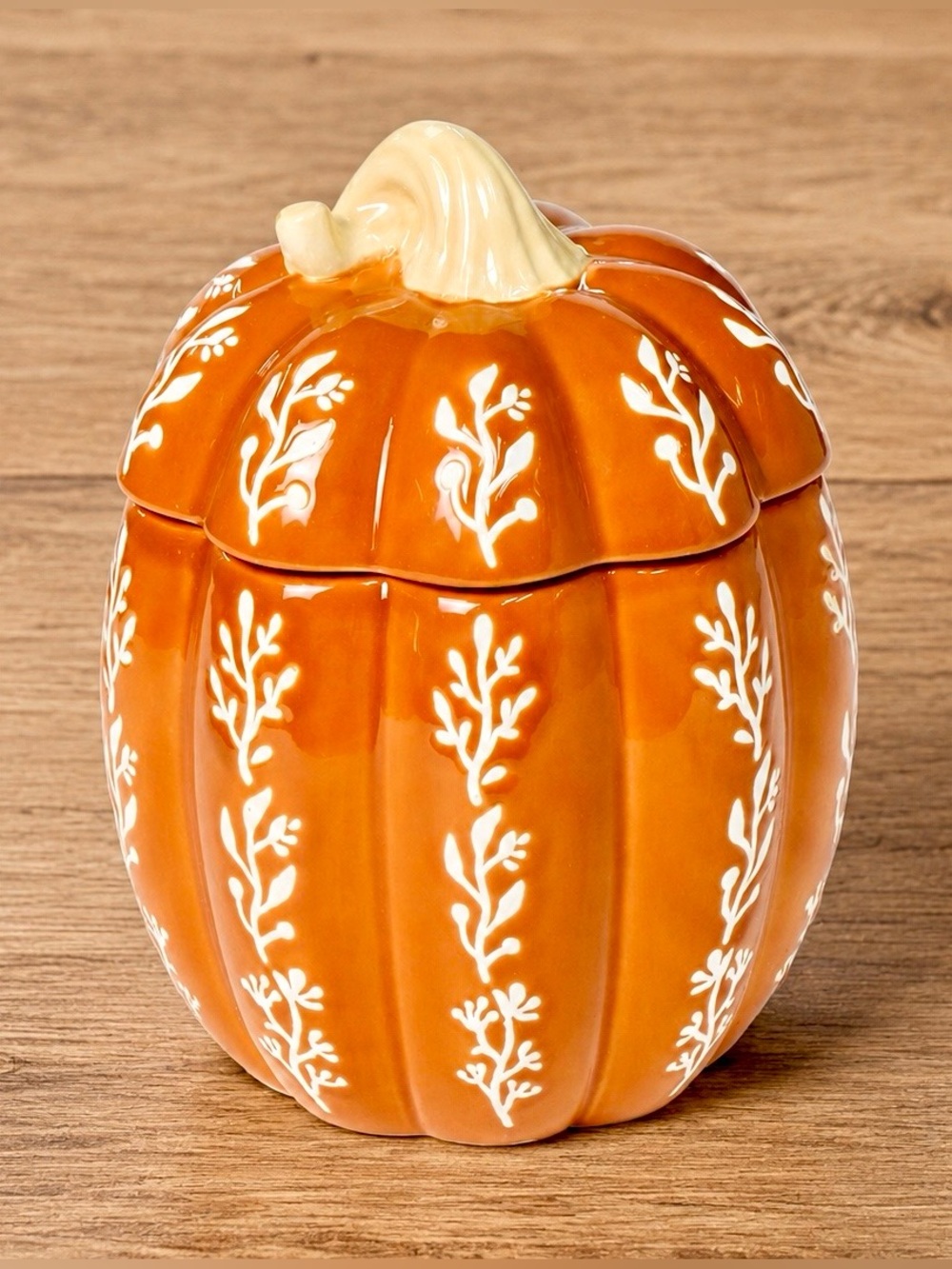 Target Bullseye Playground Fall Orange & White Ceramic Pumpkin Jar